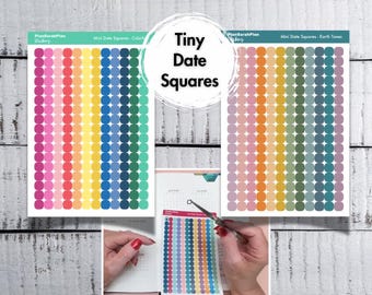 Mini Date Square Outlines for Mini Calendars in Erin Condren and Other Planners