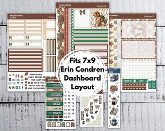 EC Dashboard GRATEFUL LIFE Weekly Sticker Kit for Erin Condren 7x9 LifePlanner 26