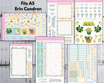 A5 AUGUST '23 GARDEN Monthly Sticker Kit for EC LifePlanner | Month View | Dashboard | Notes Page