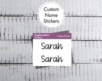 Custom Name Sticker for Planners, Books