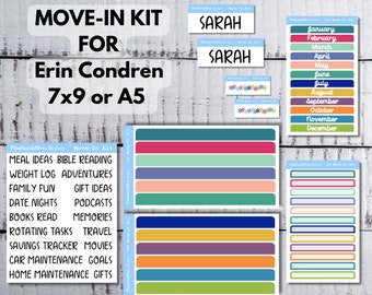 Move-In Kit for Erin Condren LifePlanners - Colorful, Inspire