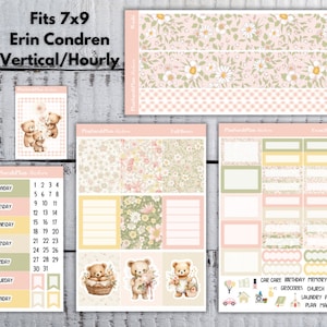 Vertical/Hourly Garden Party Sticker Kit for EC 7x9 LifePlanner