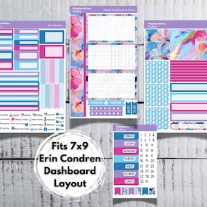 E C Dashboard MORE PATIO TIME Weekly Sticker Kit for Erin Condren 7x9 LifePlanner
