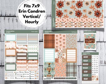 Vertical/Hourly COZY UP Sticker Kit for Erin Condren 7x9 LifePlanner