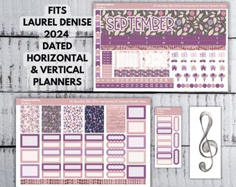 SEPTEMBER '24 SYMPHONY Sticker Kit for Laurel Denise 2024 Dated Horizontal and Vertical Planner Month View