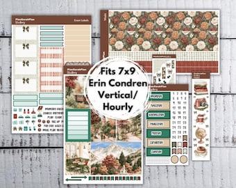 Vertical/Hourly GRATEFUL LIFE Sticker Kit for Erin Condren 7x9 LifePlanner 2026
