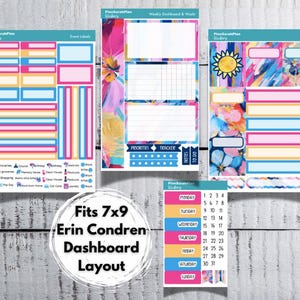 EC Dashboard PATIO TIME Weekly Sticker Kit for Erin Condren 7x9 LifePlanner