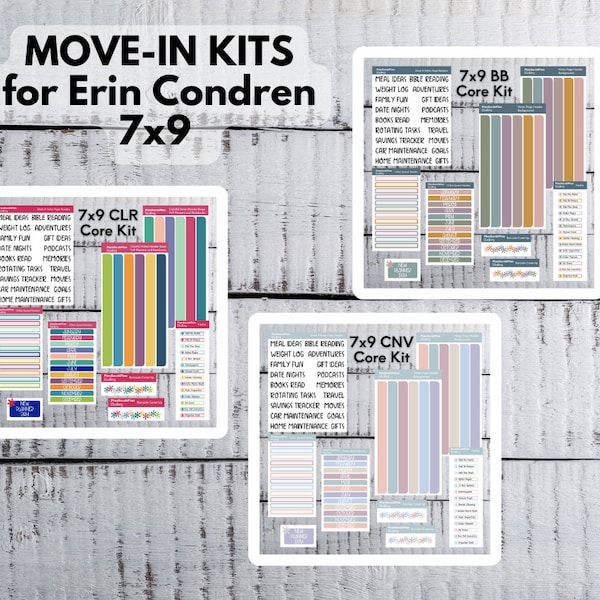 Move-In Kit for 7x9 Erin Condren LifePlanners