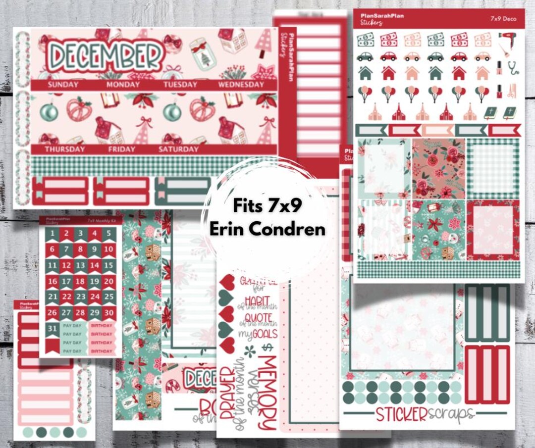 DECEMBER '25 HOMESPUN CHRISTMAS Monthly Kit for Erin Condren 7x9 ...