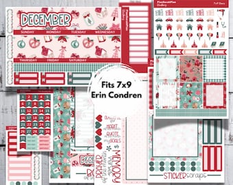 DECEMBER '25 HOMESPUN CHRISTMAS Monthly Kit for Erin Condren 7x9 LifePlanner | Month View | Dashboard | Notes Page