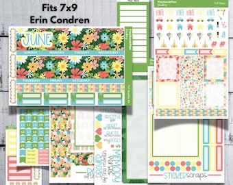 JUNE '25 BEACH HOUSE Monthly Kit for Erin Condren 7x9 LifePlanner | Month View | Dashboard | Notes Page