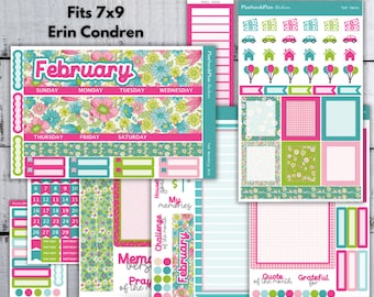 FEBRUARY '24 BOUQUET Monthly Sticker Kit for EC LifePlanner | Month View | Dashboard | Notes Page