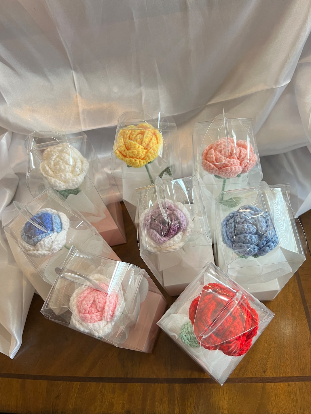 100% Handmade Crochet Rose Flower With Gift Pack/valentine Gift/special ...