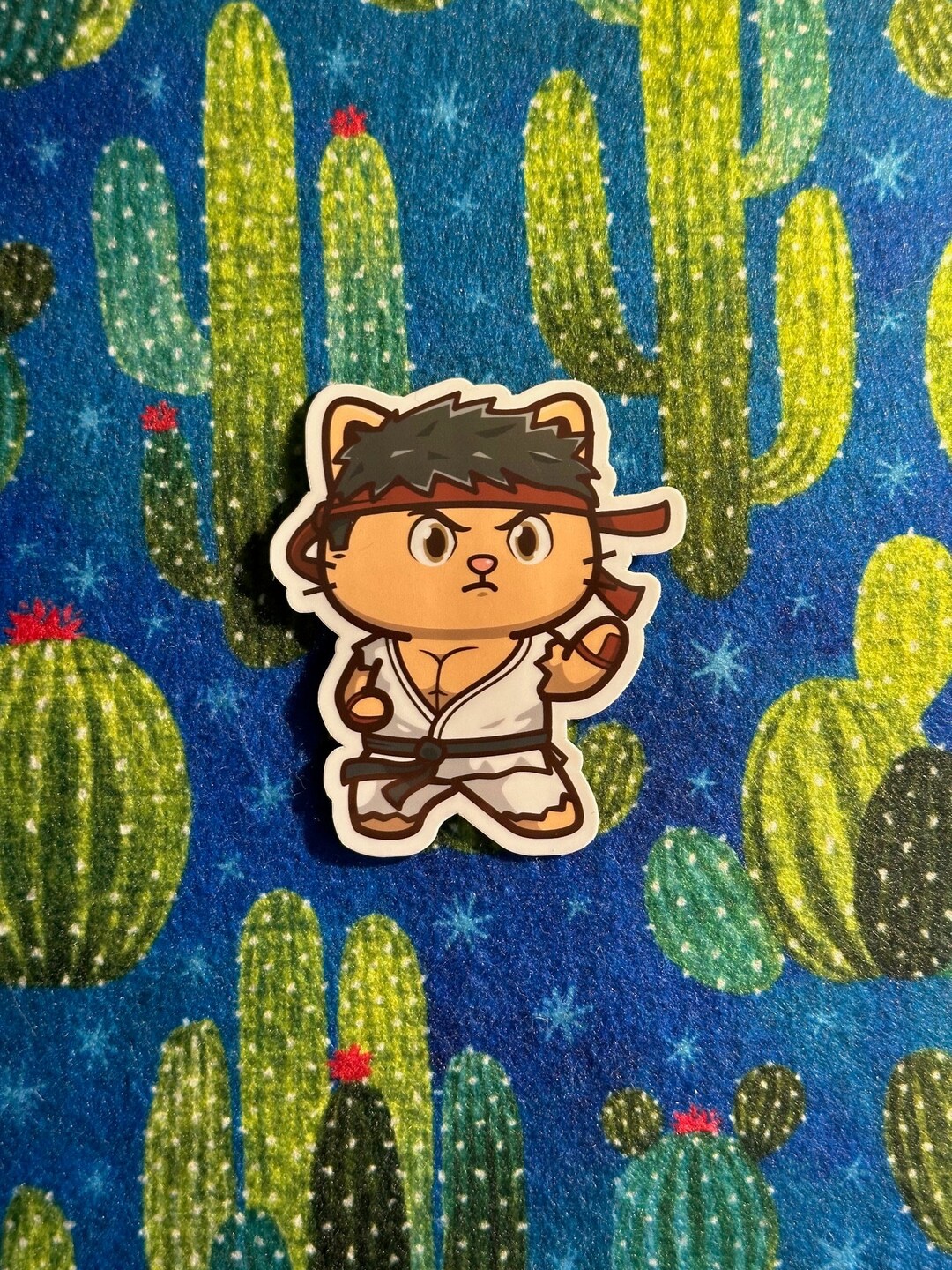 Stickers Ryu Ryu Kitty / Street Fighter Stickers / Cat Sticker / Vinyl Sticker ...