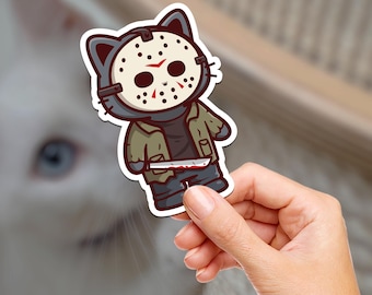 Horror Film Killer Kitty Vinyl Aufkleber, wasserfest