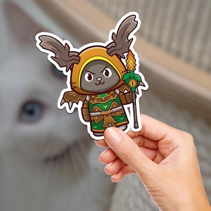 Tier 2 Druid Kitty / World of Warcraft / Cat / Hydroflask Sticker / Journaling / Scrapbooking / Vinyl Sticker / Laptop / Phone / Waterproof