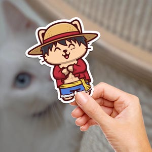 Chat mignon d'anime / Autocollants / Vinyle / Tenir un journal / Scrapbooking / Étanche / Bouteille d'eau / Haute qualité / Amoureux des animaux / Japonais