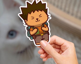 Adesivo de vinil para treinador de gatinhos de anime - presente à prova d'água para amantes de gatos