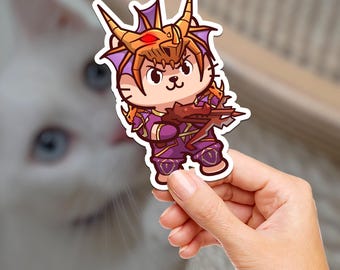 Tier 2 Hunter Kitty / World of Warcraft / Cat / Hydroflask Sticker / Journaling / Scrapbooking / Vinyl Sticker / Laptop / Phone / Waterproof