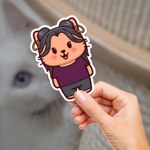 Cutie Pie Kitty / Cat / Hydroflask Sticker / Journaling / Scrapbooking / Vinyl Sticker / Laptop / Phone / Waterproof / Girly / Adorable