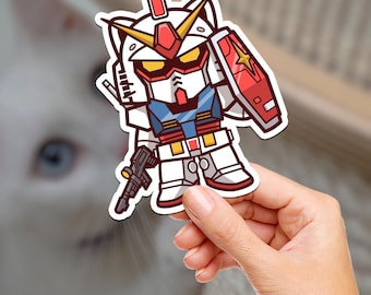 Anime Robot Cat Vinyl Sticker: Waterproof Laptop Decal