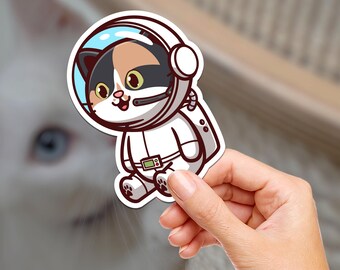 Astronaut Kitty / Katze / Journaling / Scrapbooking / Vinyl Aufkleber / Laptop / Telefon / Wasserdicht / Wasserflasche Aufkleber
