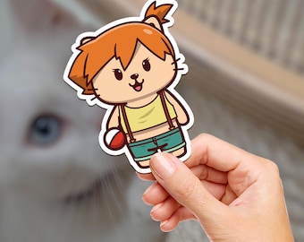 Adesivo de vinil à prova d'água Anime Kitty: Decalque de gato treinador
