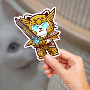 Grand Marshall Kitty / World of Warcraft / Cat / Hydroflask / Journaling / Scrapbooking / Vinyl Sticker / Laptop / Phone / Waterproof