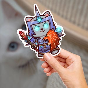 Tier 2 Shaman Kitty / World of Warcraft / Cat / Hydroflask Sticker / Journaling / Scrapbooking / Vinyl Sticker / Laptop / Phone / Waterproof