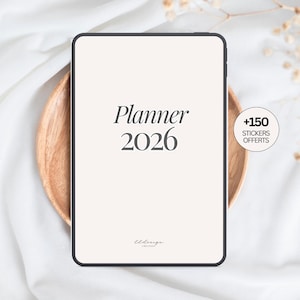 Digital Planner 2026 (French) | Digital Planner | Digital Calendar | GoodNotes Planner | iPad Tablet | Free Stickers