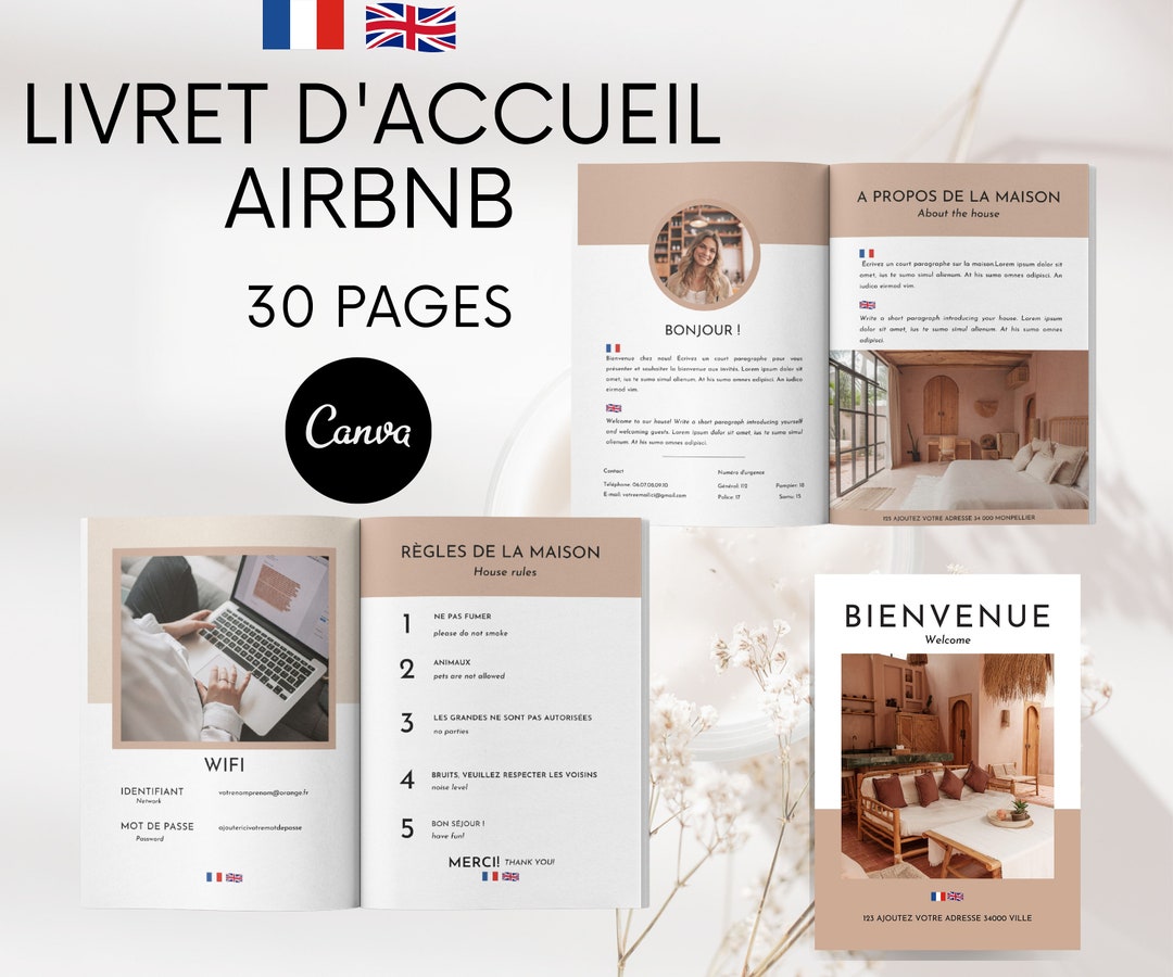 Modèle Livret D'accueil Assistant Maternel Gratuit Livret Accueil Airbnb Français Anglais Modèle Livret Accueil - Etsy