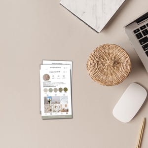 Vertical format business card to personalize on Canva for seasonal rental - Instagram business card image 2