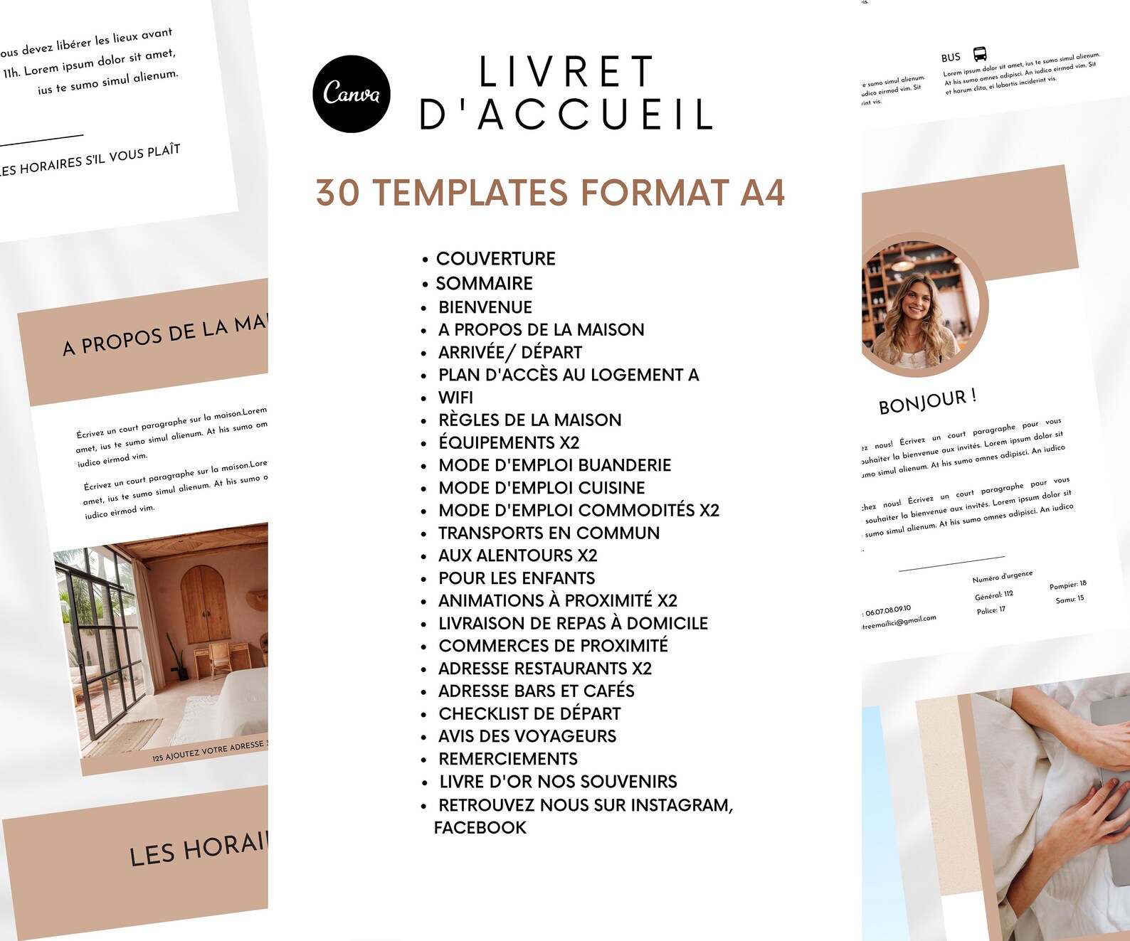 Modèle de livret accueil airbnb en françaisaffiche de - Etsy France