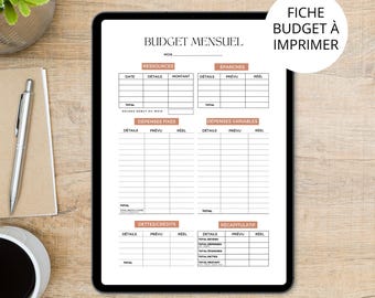 French monthly budget sheet, Budget planner, Monthly financial tracking, Printable A4 or A5 or with GoodNotes