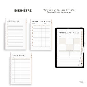 Planner digital 2024 en français Planificateur numérique 50 pages avec des liens hypertextes pour GoodNotes ou autres applications Pdf image 7