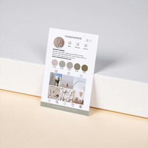 Vertical format business card to personalize on Canva for seasonal rental - Instagram business card image 4