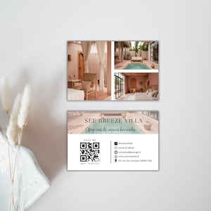 Airbnb-Visitenkarte für Airbnb-Ferienwohnungen: mit QR-Code-Standort für ein modernes und trendiges Buchungserlebnis