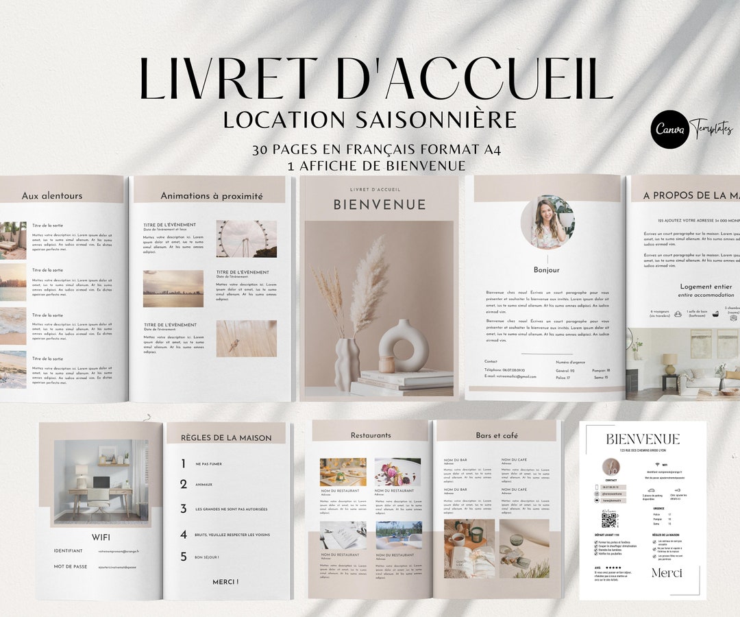 Airbnb Livret Accueil En Français Pour Location Saisonnière - Etsy