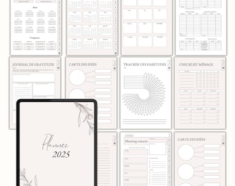 French Planner 2025 | French Digital Planner | GoodNotes Planner | For Tablet or iPad |