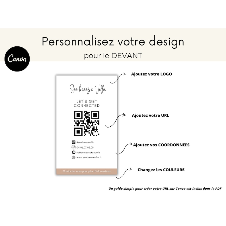 AIRBNB Carte de visite vertical, Instagram business card,diy canva business card template,digital card, template canva,digital business card image 2