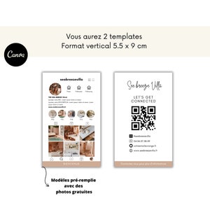 AIRBNB Carte de visite vertical, Instagram business card,diy canva business card template,digital card, template canva,digital business card image 6