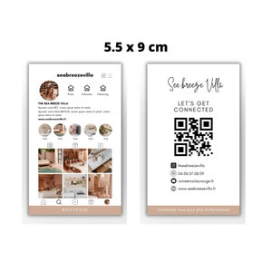 AIRBNB Carte de visite vertical, Instagram business card,diy canva business card template,digital card, template canva,digital business card image 4