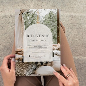 AIRBNB livret d'accueil en français 16 pages, 6 affiches airbnb offerts, location saisonnière, Modèles livret accueil, airbnb TEMPLATE canva image 4