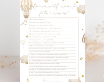 Baby Shower Game: Who Knows the Mom-to-Be Best? Quiz - 20 Questions - Customizable (Canva) or Printable (PDF)