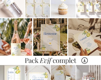 Complete Dolce Vita Lemon Hen Party Pack, Customizable by Canva | Hen Party Kit | Hen Party Games, Decorations, Invitations