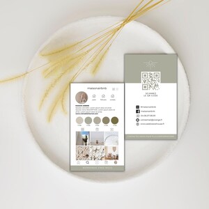 Vertical format business card to personalize on Canva for seasonal rental - Instagram business card image 3