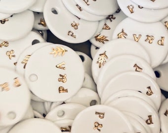 Personalized porcelain and gold medals