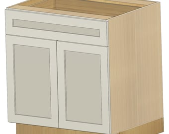 Fully Adjustable FRAMELESS One Drawer Base Cabinet Fusion 360 File