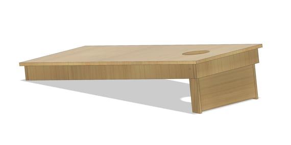 Fusion 360 CNC File, Regulation Cornhole Board With Folding Back