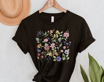 Wildflower Graphic Tee, Boho Floral T-Shirt